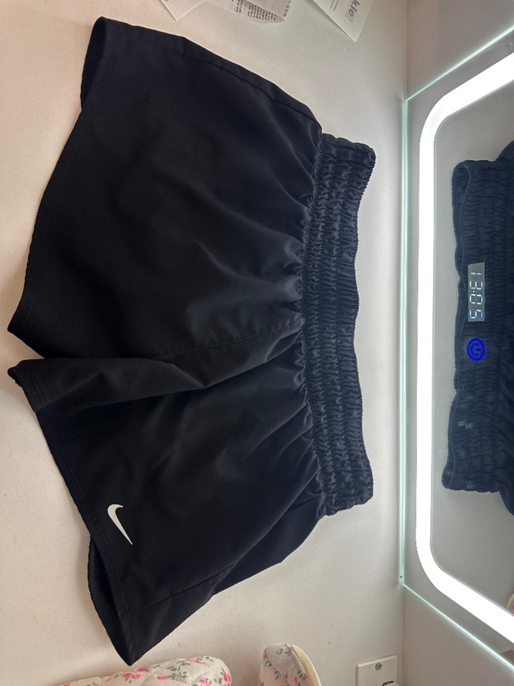 Black Nike athletic shorts